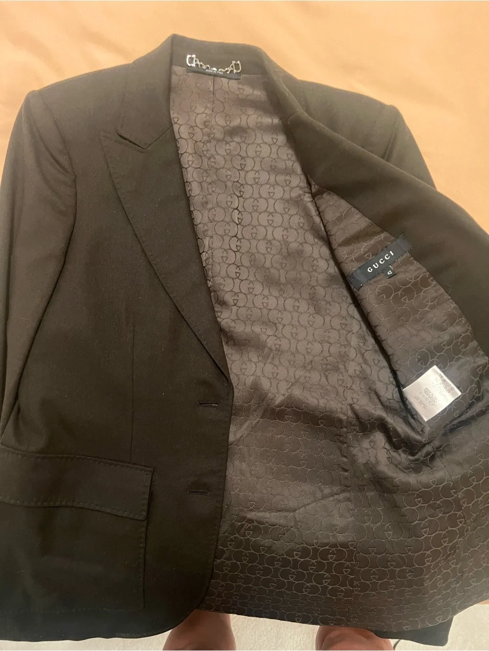 Gucci Dark Brown Women's Blazer Suit Jacket & Pant (Italy 42/US 4-6) - Picture 4 of 9